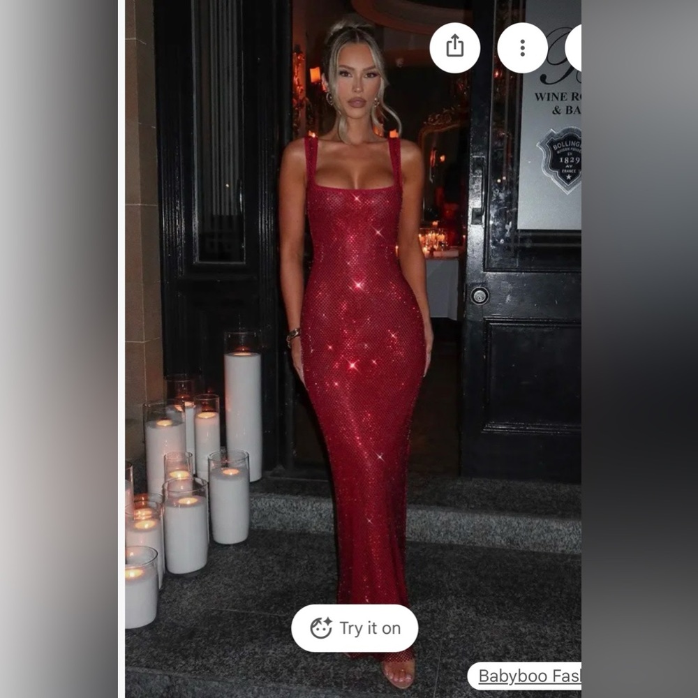 Babyboo Petra Maxi Dress Red - Elegant Evening Gown